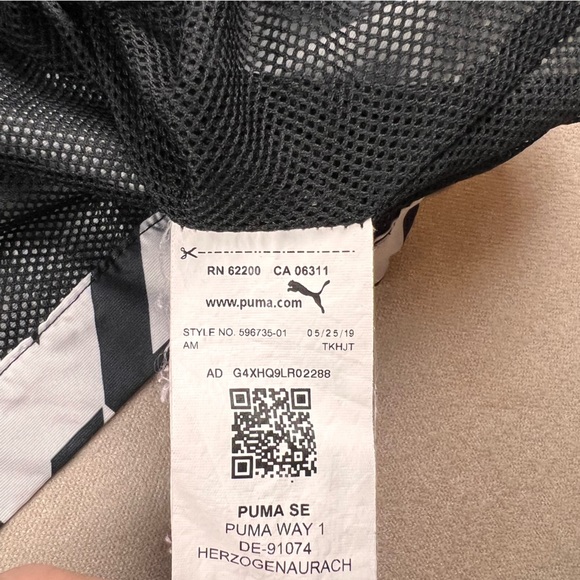 Puma Black and White Houndstooth Windbreaker - Picture 4 of 7